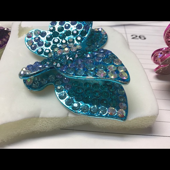 butterfly rhinestone stretch ring 6 -10 - Picture 3 of 4